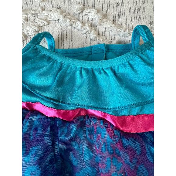 Build A Bear Workshop BABW Satin Pink Sleeping Bag and Blue Cheetah Dress - Picture 8 of 10